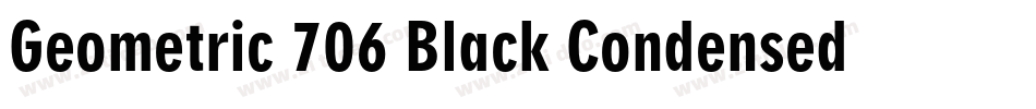 Geometric 706 Black Condensed BT字体转换